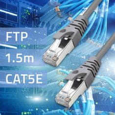 Qoltec qoltec kabelski patchcord ftp | cat5e | 2 x rj-45 | 1,5 m | visoka hitrost | zlato | zaščiteno