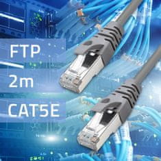 Qoltec qoltec kabelski patchcord ftp | cat5e | 2 x rj-45 | 2m | visoka hitrost | zlato | zaščiteno