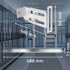 Qoltec qoltec trdna jeklena din rail montaža 35 za 19" stojala