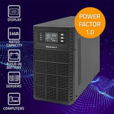 Qoltec Qoltec neprekinjeno napajanje ups | 3kva | 3000w | faktor moči 1,0 | LCD | epo | usb | on-line