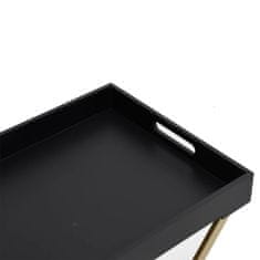 Vidaxl Zložljiva miza zlata in črna 48x34x61 cm MDF