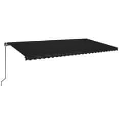 Vidaxl Ročno zložljiva tenda 600x350 cm antracitna