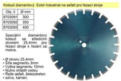 Extol Industrial Extol Industrial diamantno rezilo za 400 mm segmentni asfalt za rezalne stroje