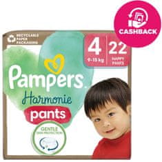 Pampers plenične hlače Harmonie Baby velikost 4, 22 kosov, 9kg-15kg