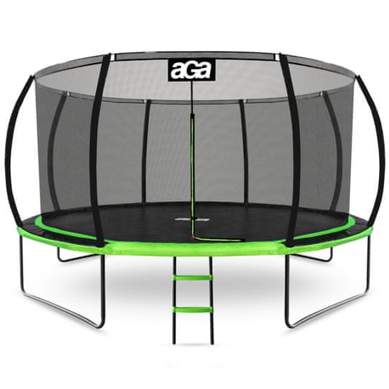 Aga SPORT EXCLUSIVE Trampolin 430 cm svetlo zelena + zaščitna mreža + lestev