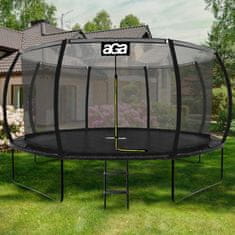 Aga SPORT EXCLUSIVE Trampolin 430 cm črn + zaščitna mreža + lestev