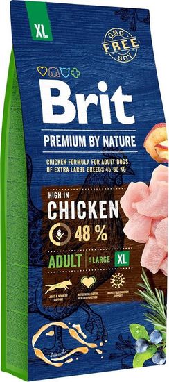 Brit BRIT Premium by Nature Adult XL Chicken - suha hrana za pse - 15 kg