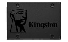 Kingston SSD Kingston Technology A400 480 GB 2.5" SATA III, visoka hitrost, odporen na udarce in vibracije.