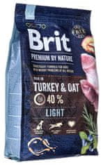 Brit BRIT Premium by Nature Light Turkey&amp;Oat - suha hrana za pse - 3 kg