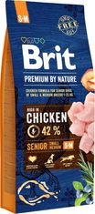 Brit BRIT Premium by Nature Senior Small&amp;Medium Chicken - suha hrana za pse - 15 kg