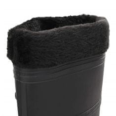 Vidaxl Dežni škornji z odstranljivimi nogavicami črni velikost 40 PVC