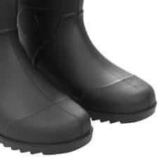 Vidaxl Dežni škornji črni velikost 45 PVC