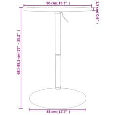 Vidaxl Barska miza Ø50x89,5 cm trdna bukovina