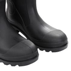 Vidaxl Dežni škornji črni velikost 46 PVC