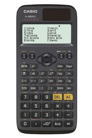 shumee CASIO FX-85CEX ZNANSTVENI KALKULATOR, 379 FUNKCIJ, 77X166MM, ČRN