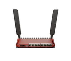 Mikrotik Mikrotik L009UiGS-2HaxD-IN brezžični usmerjevalnik Gigabit Ethernet rdeč, enopasovni (2.4 GHz), Wi-Fi 6, 8 LAN vrat