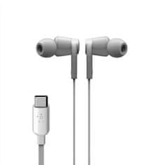Belkin Belkin ROCKSTAR Žične slušalke za ušesa za klice/glasbo USB Type-C Bela