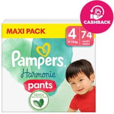 Pampers plenične hlače Harmonie Pants velikost 4 (74 kosov) 9-15 kg