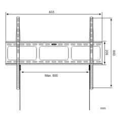 Techly Nosilec za LED LCD TV 42-80 palec, ultra tanek, montaža na steno - Črna