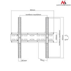 Maclean Nosilec stenskega montaže za LCD LED Plazma TV-je, do 35 kg, Maclean MC-748