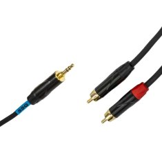 slomart ssq mijrca1 - mini stereo jack kabel - 2x rca, 1 meter