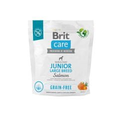 Brit Suha hrana za mladega psa (3 mesece - 2 leti), velike pasme nad 25 kg - Brit Care Dog Grain-Free Junior Large salmon 1kg