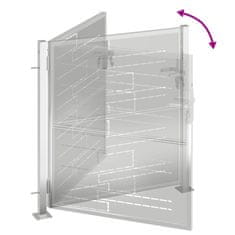 Vidaxl Vrtna vrata 100x100 cm nerjaveče jeklo