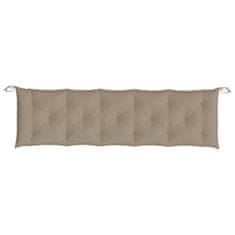 Vidaxl Blazina za vrtno klop 2 kosa taupe 180x50x7cm oxford tkanina