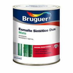 BigBuy Sintetična emajlna barva Bruguer Dux 250 ml White Matt