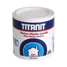 BigBuy Barva Titanlux Titanit 029190034 Stropna stena pralna bela 750 ml mat