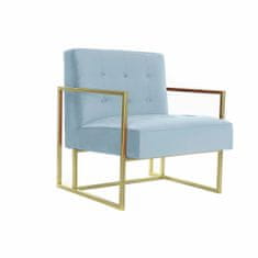 DKD Home Decor Fotelj DKD Home Decor Golden Sky blue Metal Plastic Velvet 67 x 70 x 76 cm