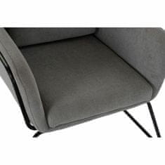 NEW Fotelj DKD Home Decor Črna Siva Kovina 75 x 76 x 82 cm