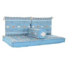 NEW Naslanjač DKD Home Decor 150 x 74 x 14 cm Modra Nebesno modra (4 Kosi)