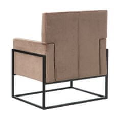 BigBuy Fotelj 74 x 67 x 87,5 cm Sintetična tkanina Kovina Taupe