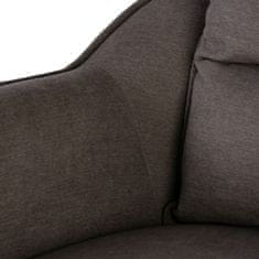 BigBuy Fotelj 76,5 x 70 x 74 cm Sintetična tkanina Kovina Temno siva