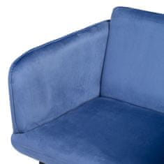 BigBuy Fotelj Sintetična tkanina Modra kovina