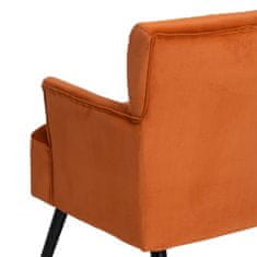 BigBuy Fotelj 63 x 50 x 83 cm Sintetična tkanina Les Oranžna