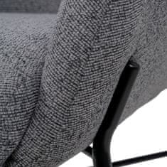 BigBuy Fotelj 65 x 65 x 77 cm Sintetična tkanina Siva kovina