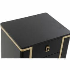 DKD Home Decor Nočna omarica DKD Home Decor Black Golden Wood Metal 50 x 40 x 50 cm