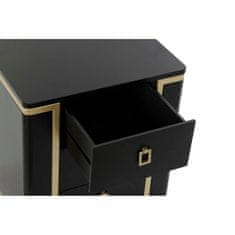 DKD Home Decor Nočna omarica DKD Home Decor Black Golden Wood Metal 50 x 40 x 50 cm