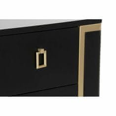 DKD Home Decor Nočna omarica DKD Home Decor Black Golden Wood Metal 50 x 40 x 50 cm