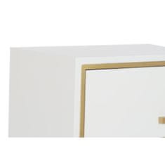 DKD Home Decor Nočna omarica DKD Home Decor Golden Metal White MDF Wood (45 x 30 x 56 cm)