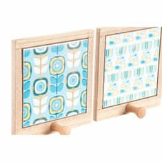 DKD Home Decor Stojalo za plašče DKD Home Decor Wood Floral (2 kosa) (14 x 13 x 4 cm)