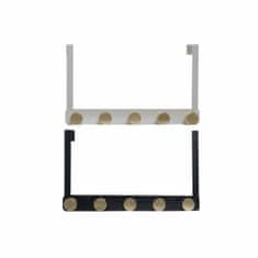 DKD Home Decor Vratni obešalnik DKD Home Decor Black Golden Metal White (33 x 5 x 20 cm) (2 enoti)