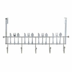 DKD Home Decor Vratni obešalnik DKD Home Decor Silver Metal Plastic 34 x 17 x 9 cm