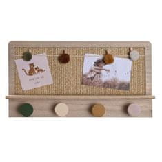 DKD Home Decor Stojalo za plašče DKD Home Decor Natural Multicolor Fibre MDF Wood (45 x 6 x 24 cm)