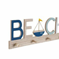 DKD Home Decor Stenski obešalnik DKD Home Decor MDF Wood Beach Mediterranean 40 x 3,5 x 13 cm (2 enoti)