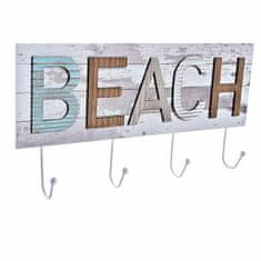 DKD Home Decor Stenski obešalnik za plašče DKD Home Decor Wood Metal Beach 45 x 5 x 23 cm (2 enoti)