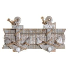 DKD Home Decor Stenski obešalnik DKD Home Decor Wood Rope Sailor (31 x 7 x 17 cm)