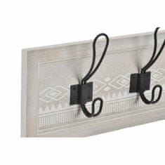 DKD Home Decor Stenski obešalnik za plašče DKD Home Decor Metal Wood Border (44 x 5 x 19 cm)